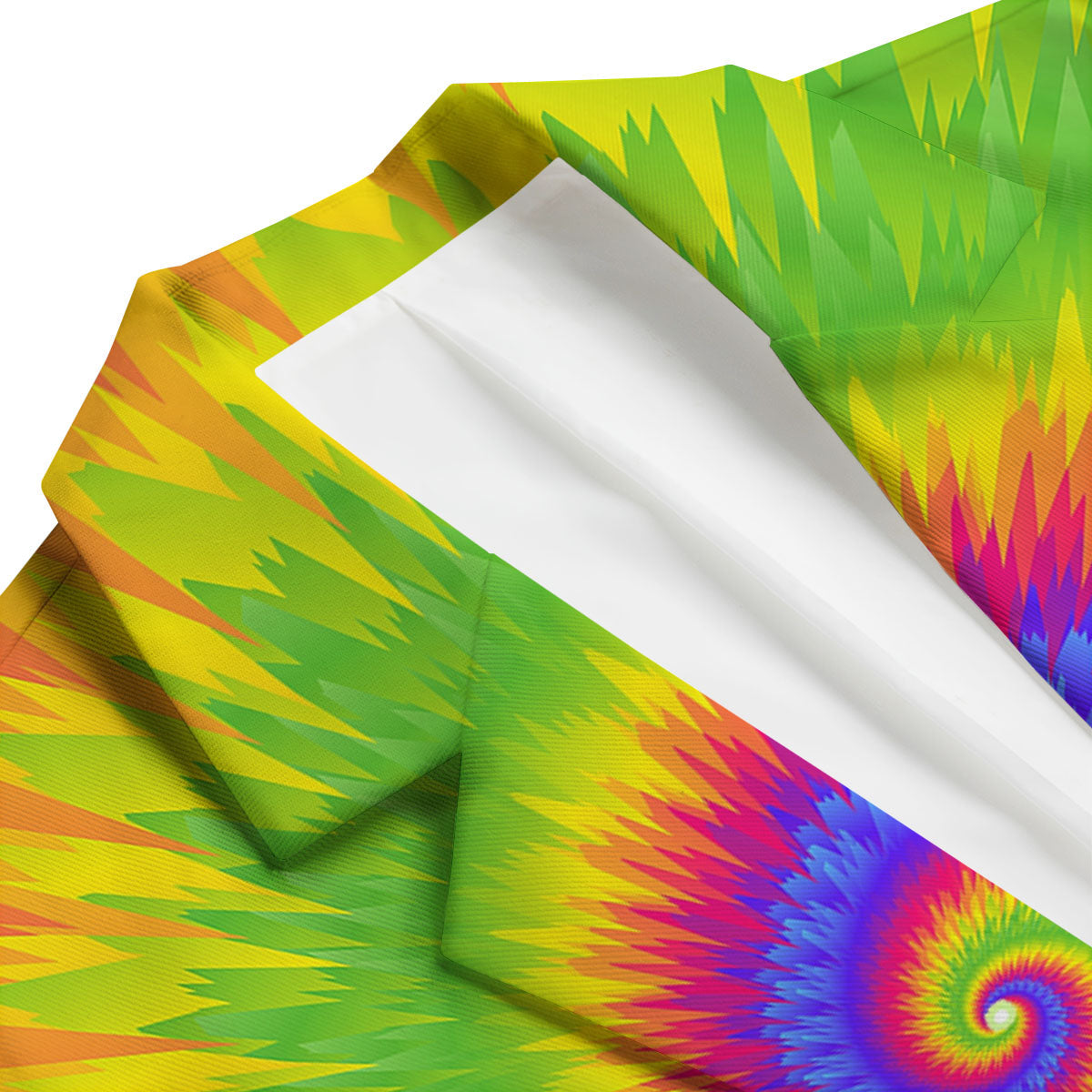 Swirl Rainbow Psychedelic Print Men's Blazer-grizzshop