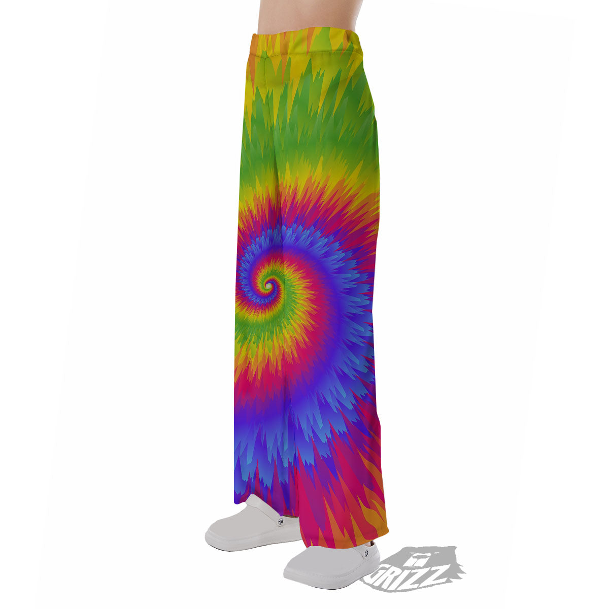 Swirl Rainbow Psychedelic Print Pajama Pants-grizzshop