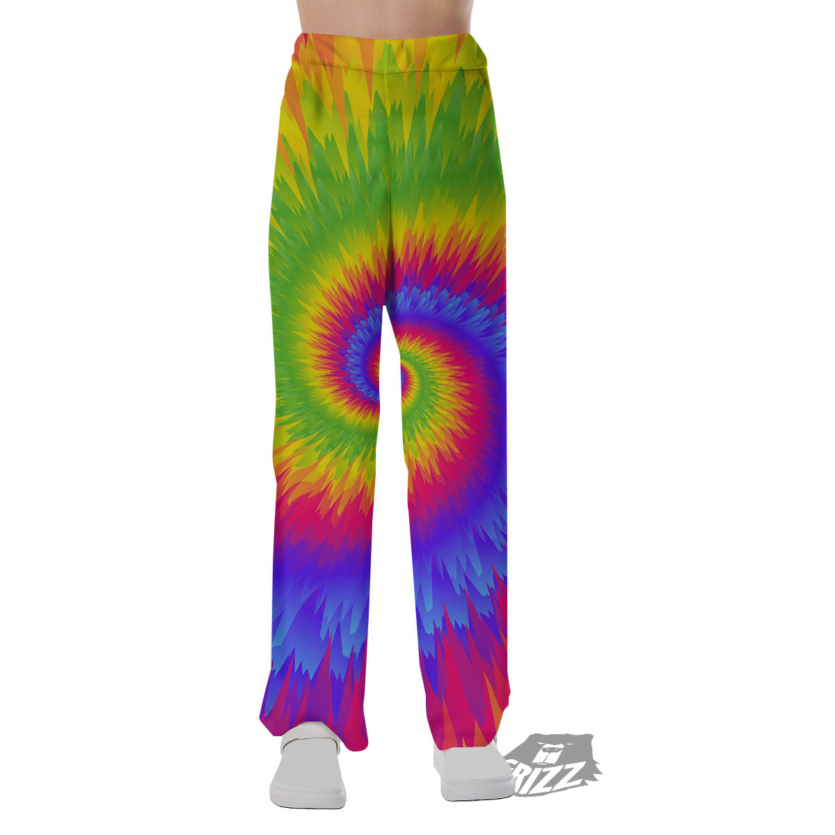 Swirl Rainbow Psychedelic Print Pajama Pants-grizzshop