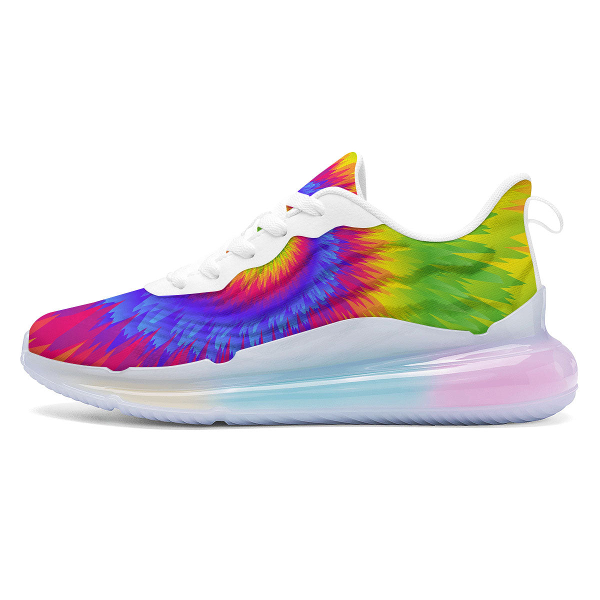 Swirl Rainbow Psychedelic Print Running Sneakers-grizzshop