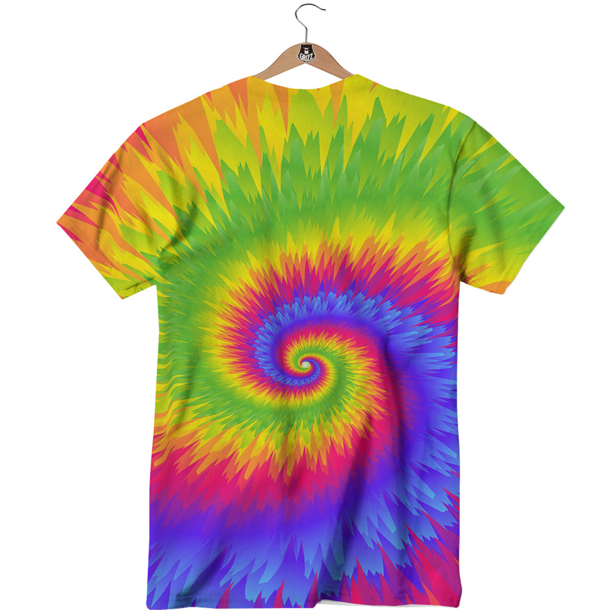 Swirl Rainbow Psychedelic Print T-Shirt-grizzshop