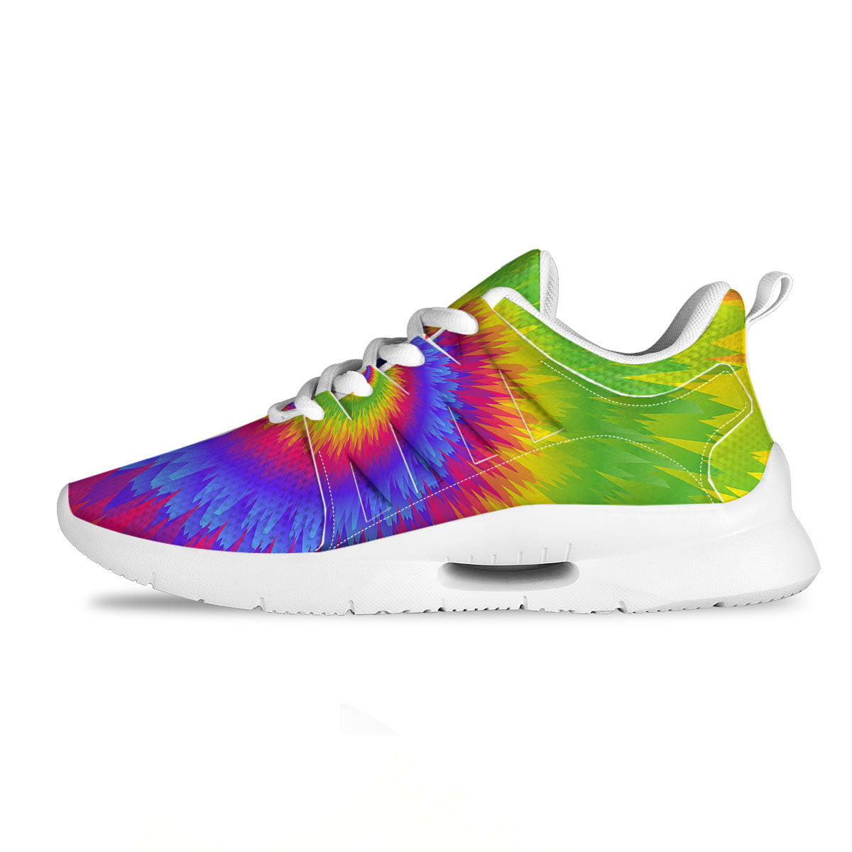 Swirl Rainbow Psychedelic Print Tennis Shoes-grizzshop