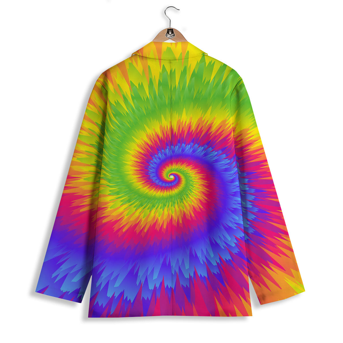 Swirl Rainbow Psychedelic Print Women's Blazer-grizzshop
