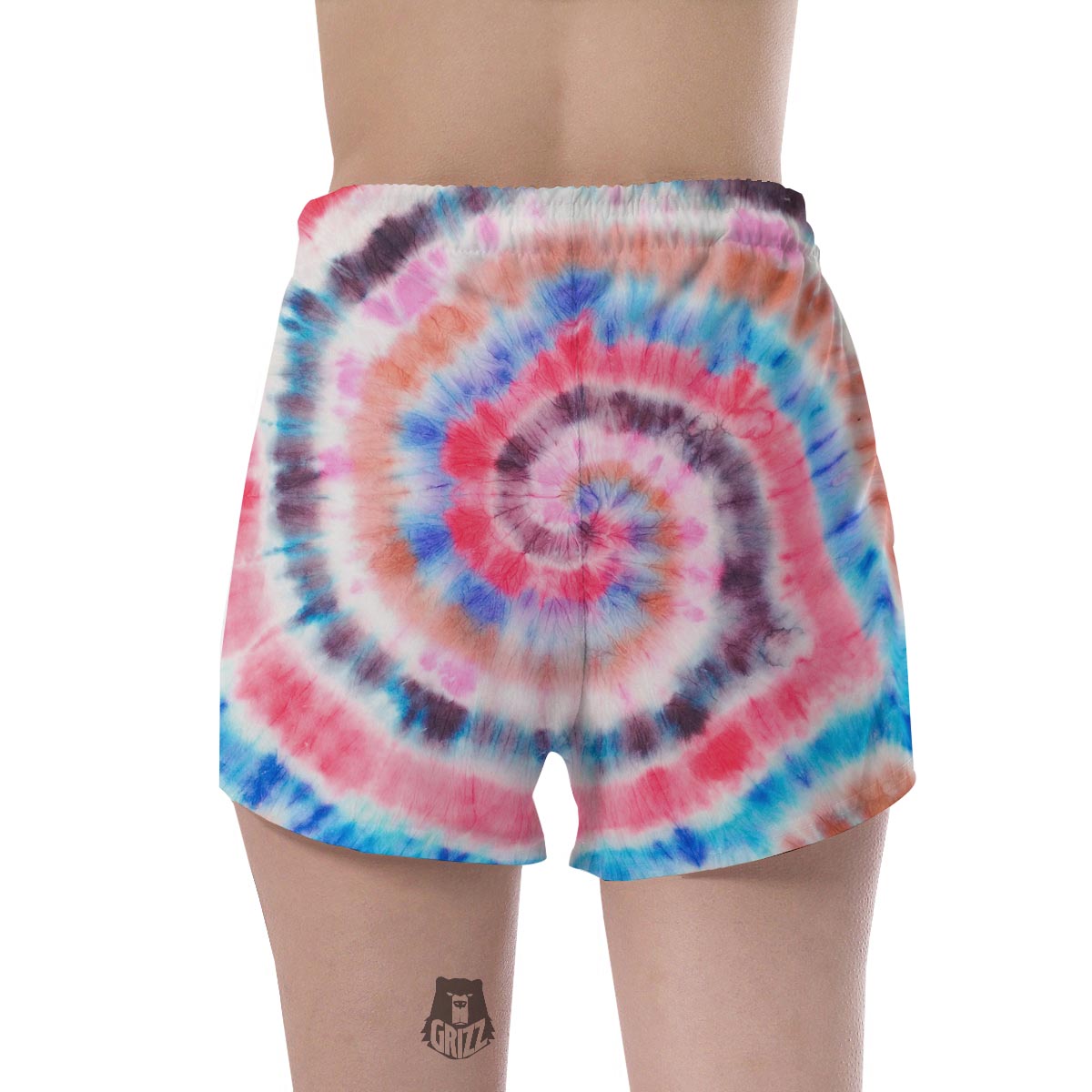 Swirl Rainbow Tie Dye Women's Shorts-grizzshop