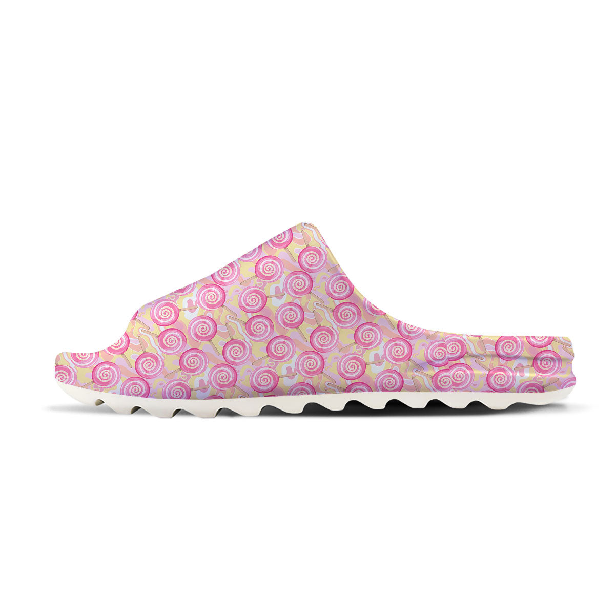 Swirl Pink Lollipop Print Pattern Sandals-grizzshop