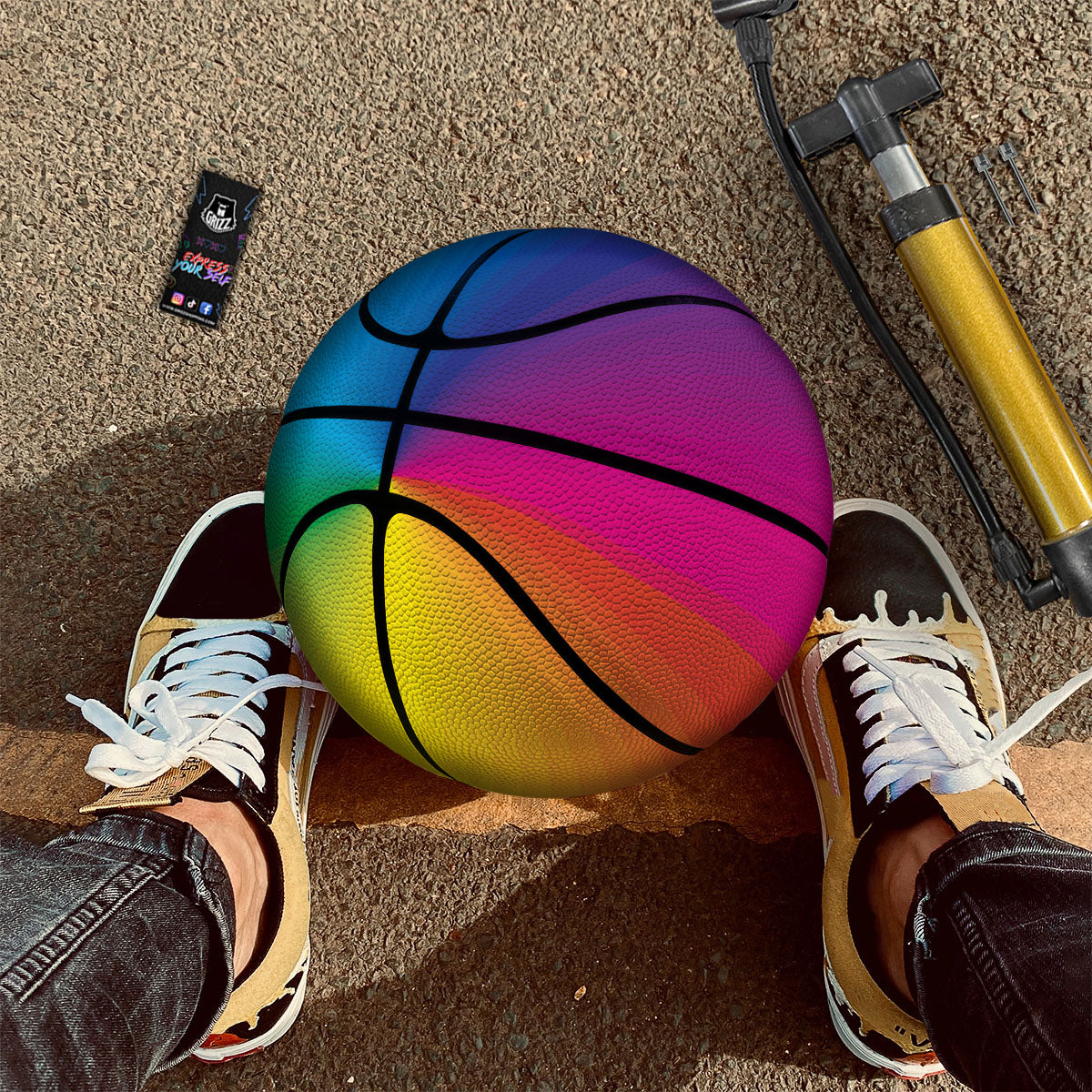 Tie Dye Pattern Print Basketball