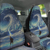 Swirling Sea Watercolor Print Car Seat Covers-grizzshop