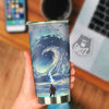 Swirling Sea Watercolor Print Tumbler-grizzshop