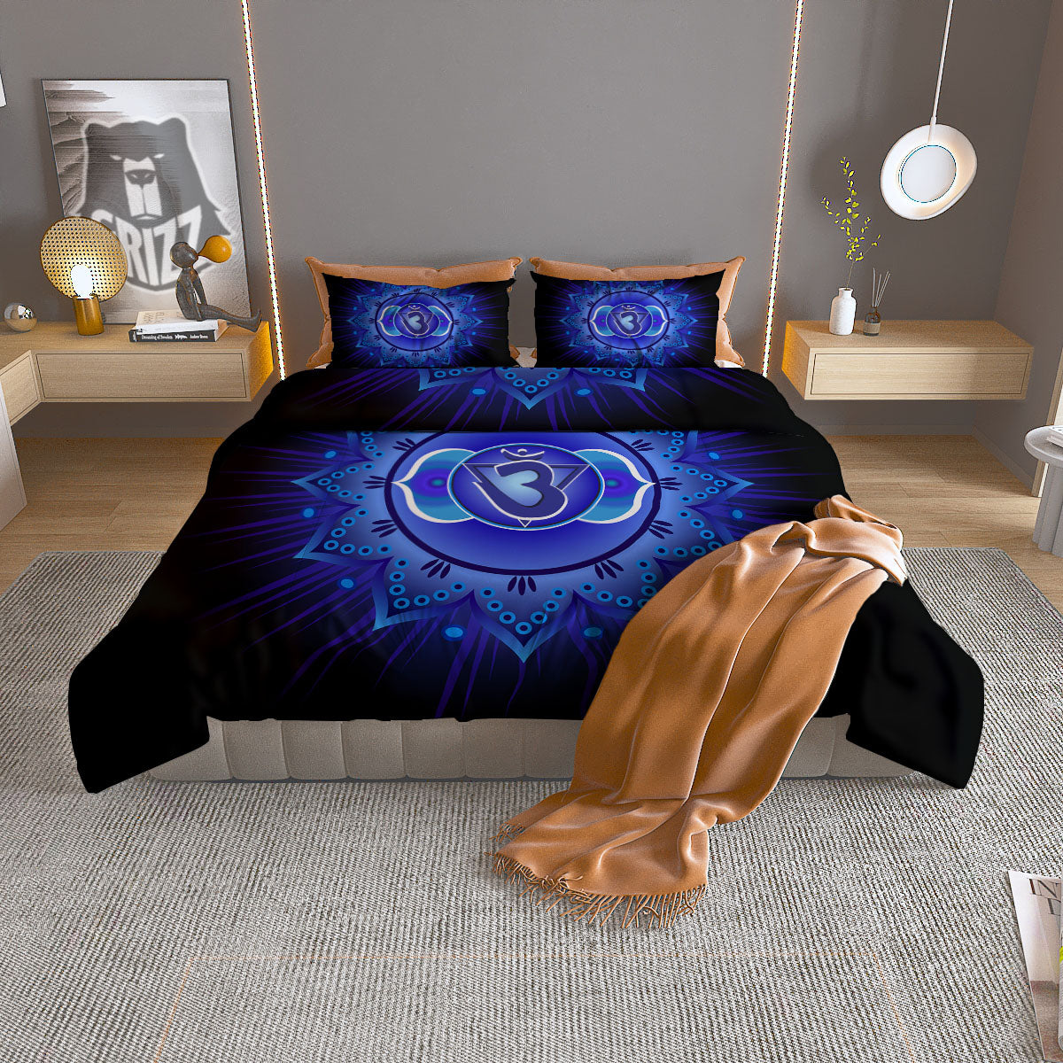 Symbol Ajna Chakra Print Duvet Cover Bedding Set
