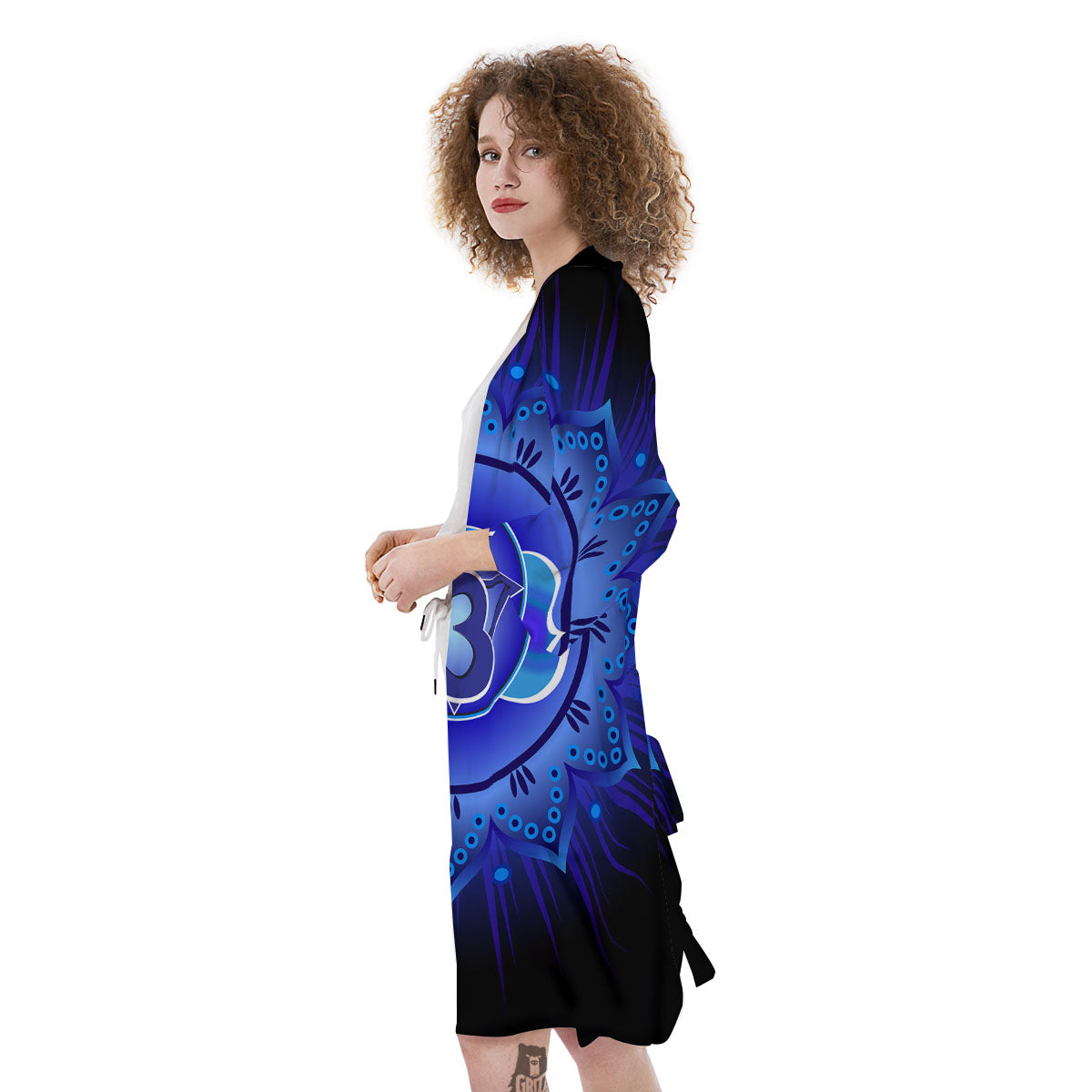 Symbol Ajna Chakra Print Kimono-grizzshop