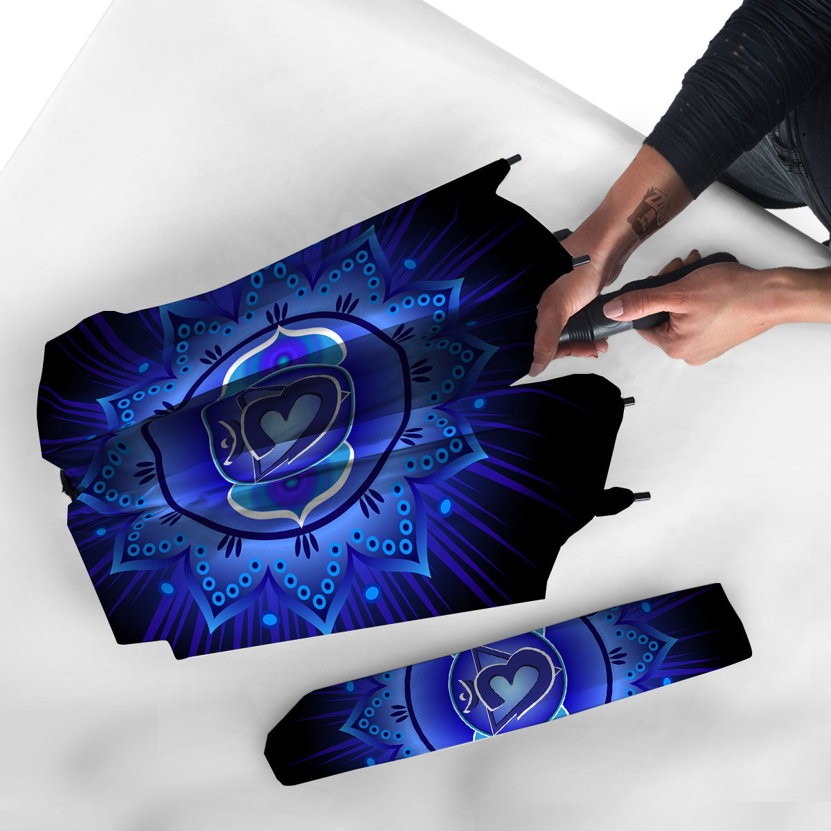 Symbol Ajna Chakra Print Umbrella-grizzshop