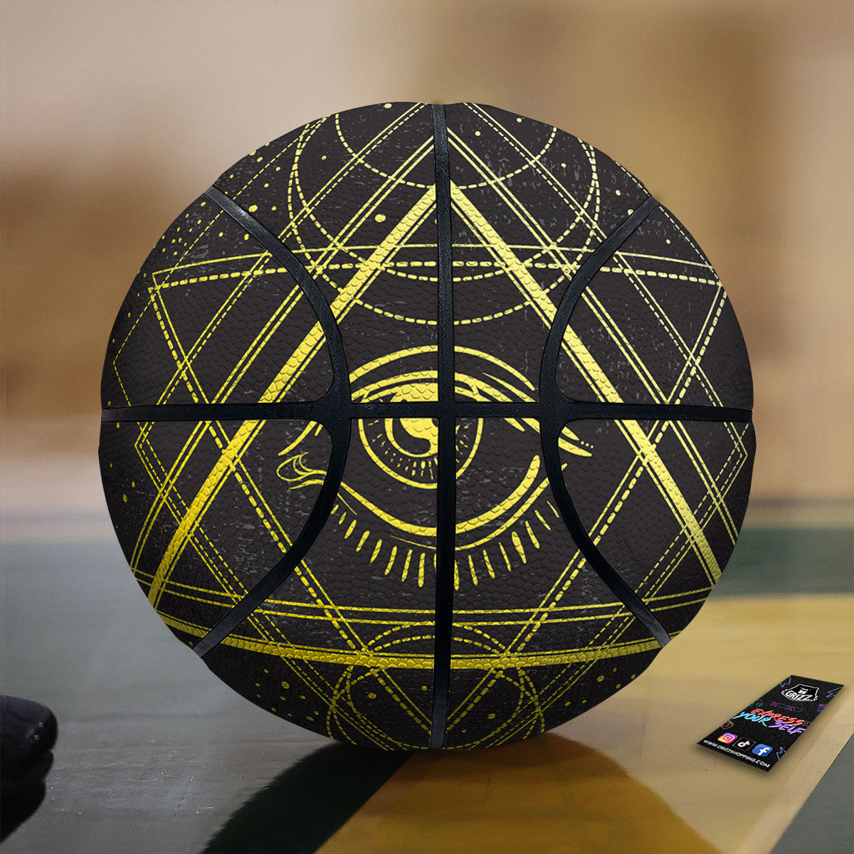 Symbol All Seeing Eye Print Basketball-grizzshop