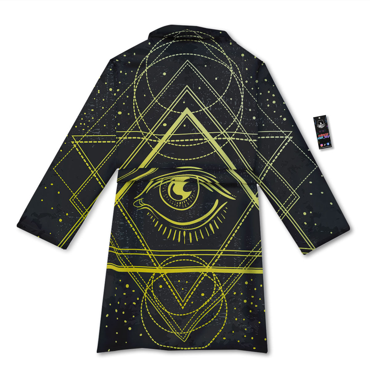 Symbol All Seeing Eye Print Bathrobe-grizzshop