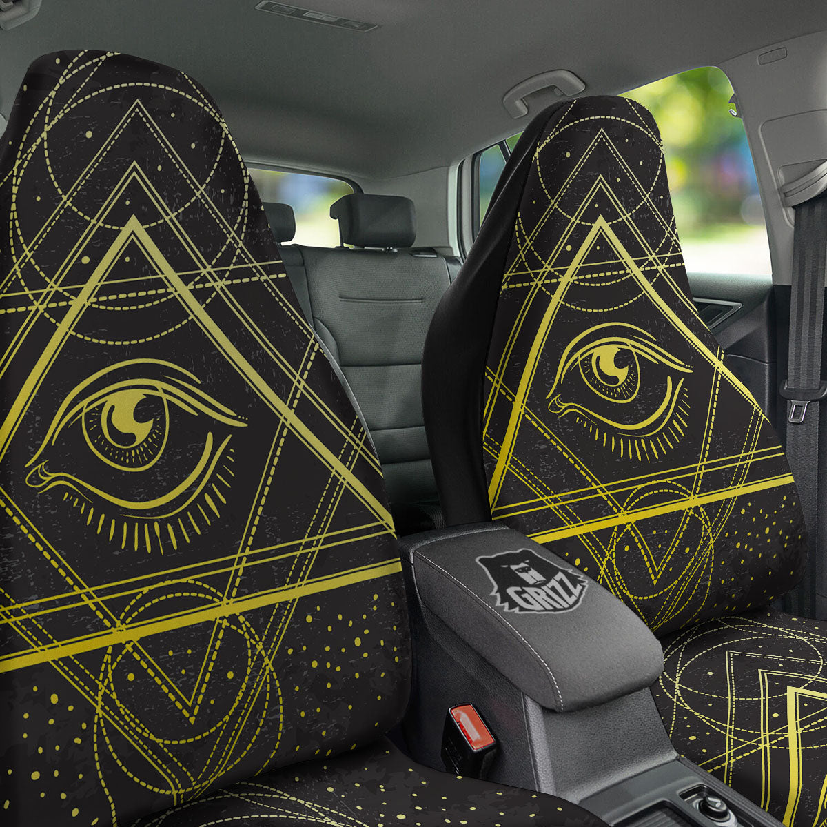 Symbol All Seeing Eye Print Car Seat Covers-grizzshop