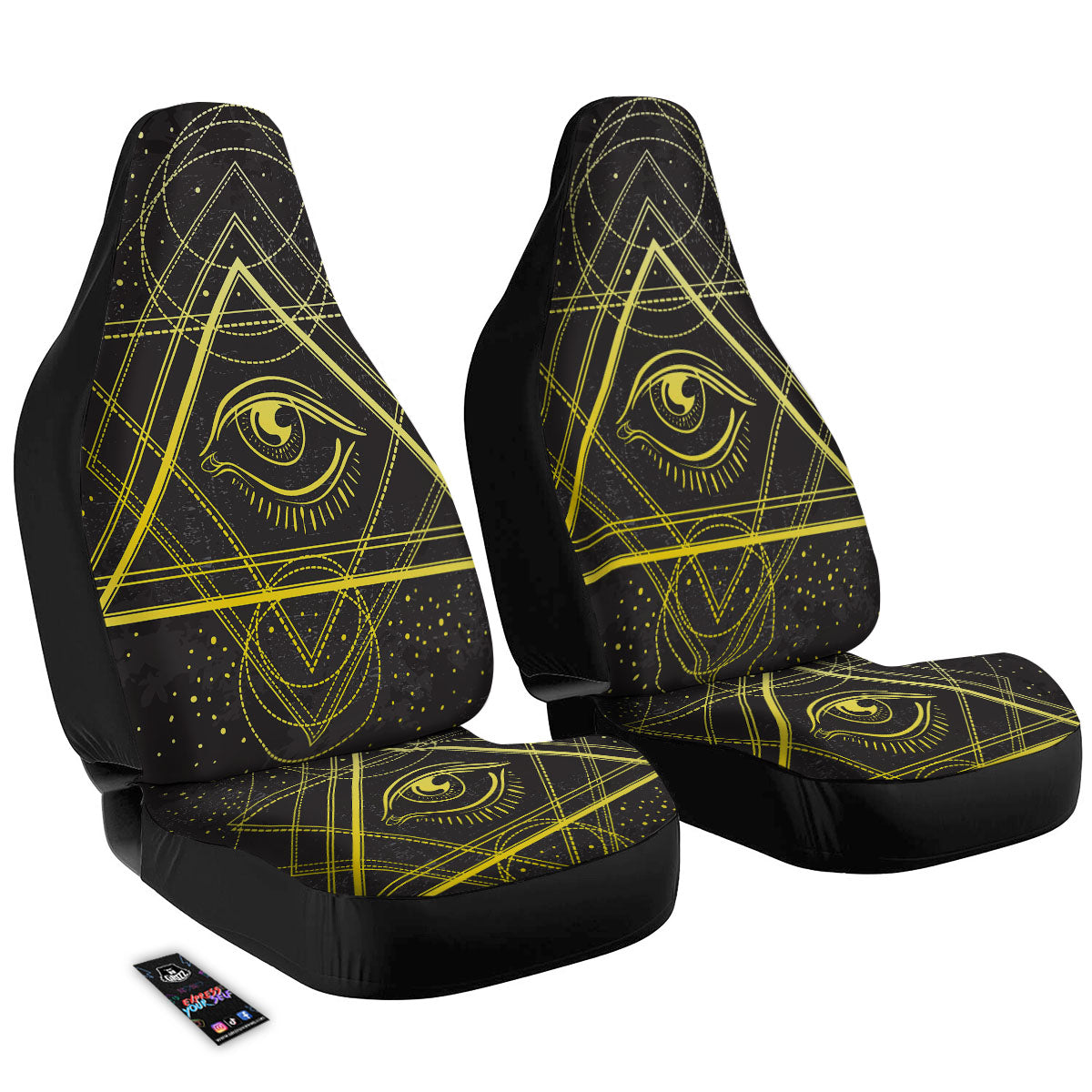 Symbol All Seeing Eye Print Car Seat Covers-grizzshop