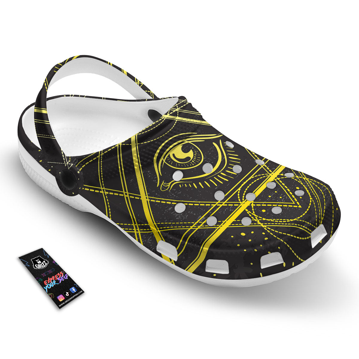 Symbol All Seeing Eye Print Clog-grizzshop