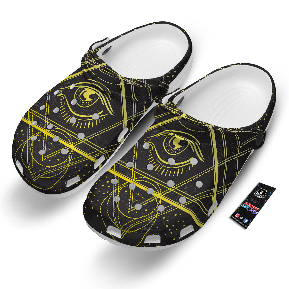 Symbol All Seeing Eye Print Clog-grizzshop