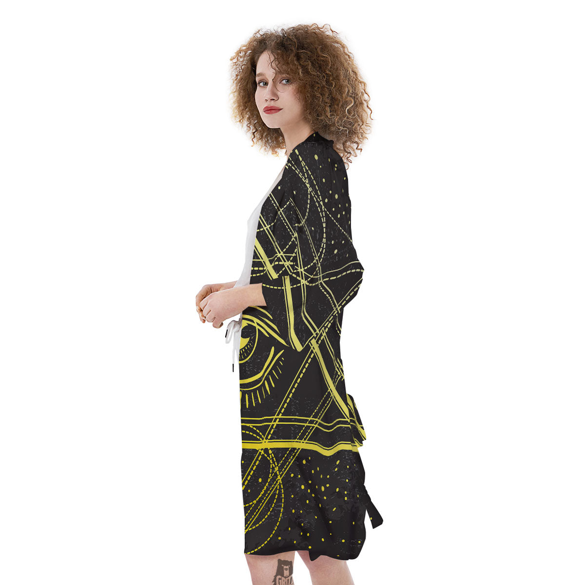 Symbol All Seeing Eye Print Kimono-grizzshop