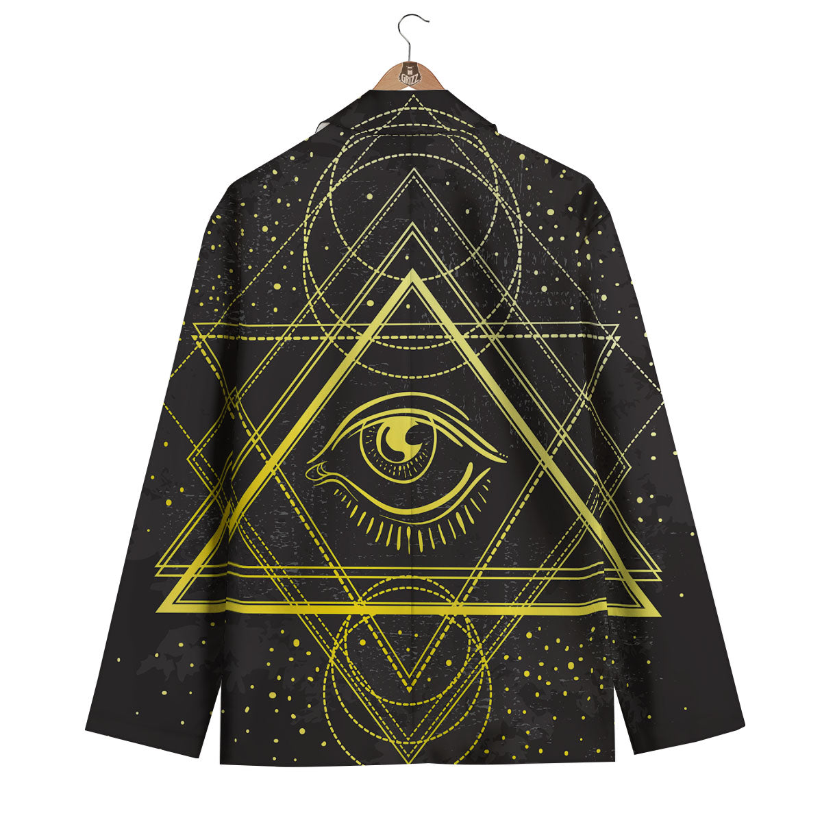 Symbol All Seeing Eye Print Men's Blazer-grizzshop