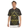 Symbol All Seeing Eye Print Men's Golf Shirts-grizzshop