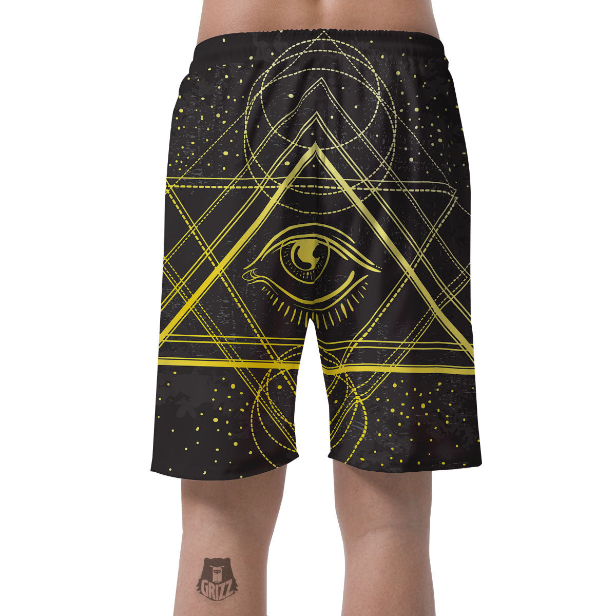 Symbol All Seeing Eye Print Men's Shorts-grizzshop