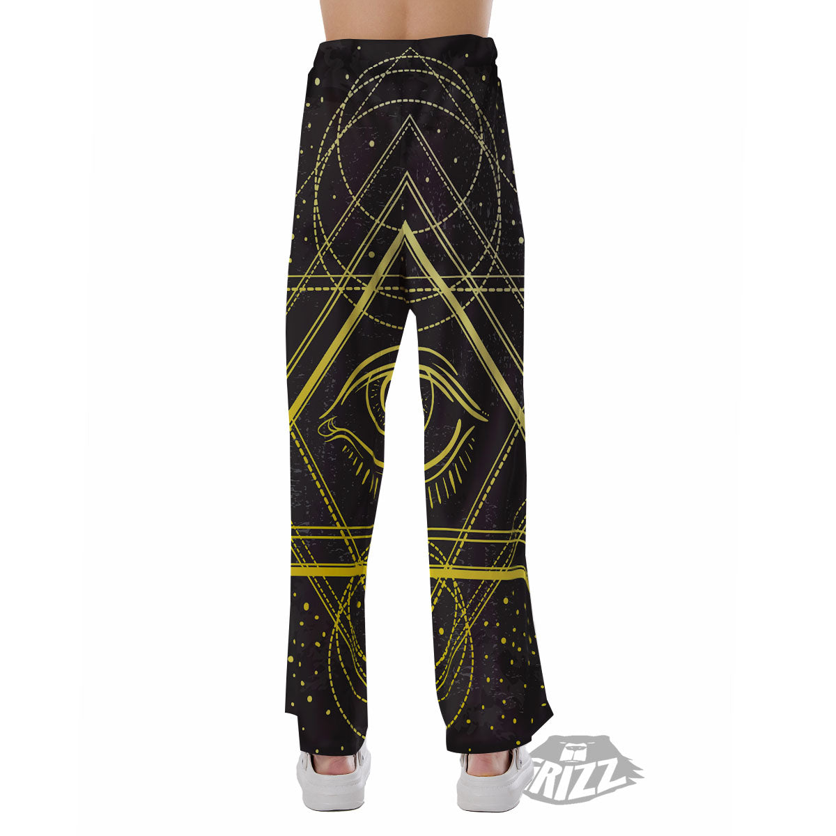 Symbol All Seeing Eye Print Pajama Pants-grizzshop