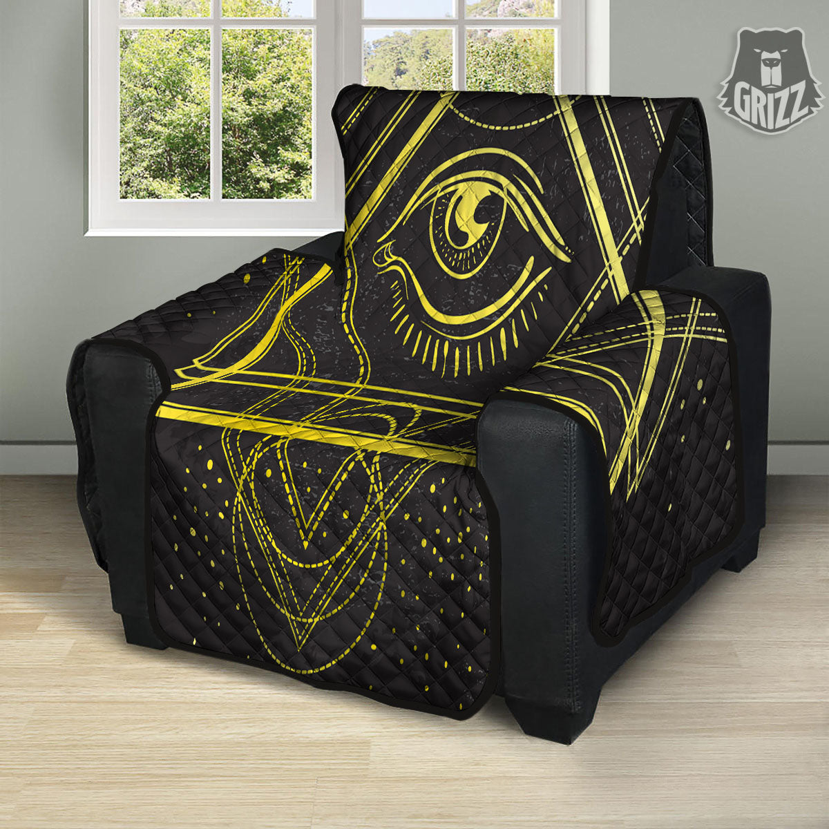 Symbol All Seeing Eye Print Recliner Protector-grizzshop