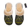 Symbol All Seeing Eye Print Slippers-grizzshop