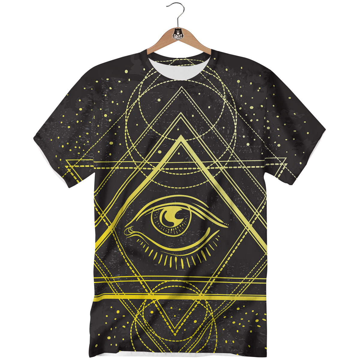 Symbol All Seeing Eye Print T-Shirt-grizzshop