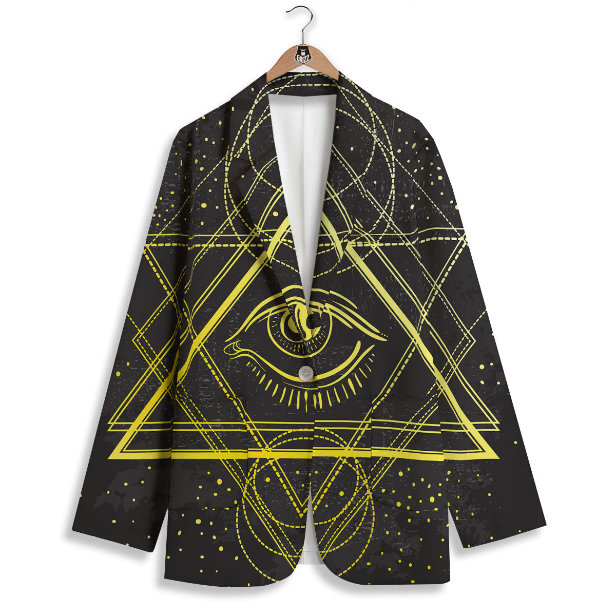 Symbol All Seeing Eye Print Women's Blazer-grizzshop