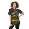 Symbol All Seeing Eye Print Women's Golf Shirts-grizzshop