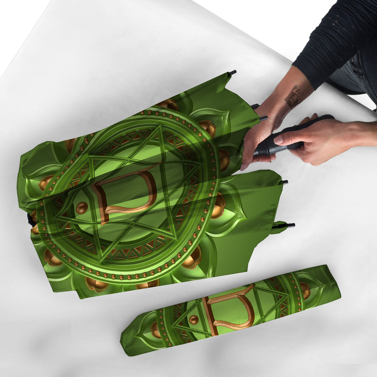 Symbol Anahata Chakra Print Umbrella-grizzshop