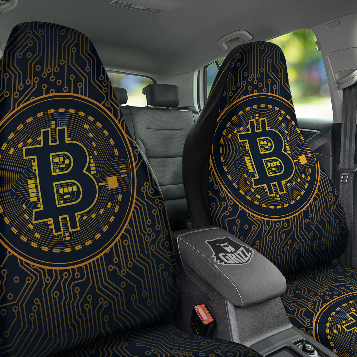 Symbol Bitcoin Crypto Print Car Seat Covers-grizzshop