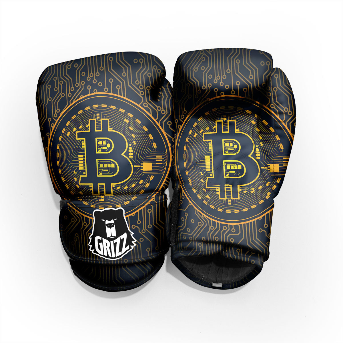 Symbol Bitcoin Crypto Print Pro Boxing Glove