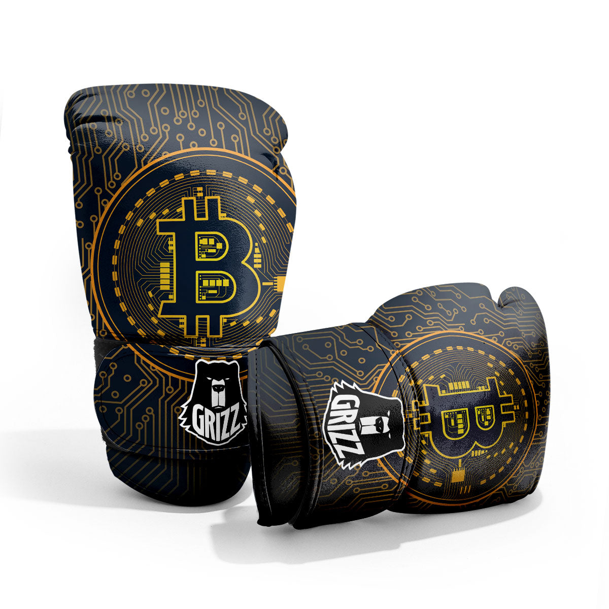 Symbol Bitcoin Crypto Print Pro Boxing Glove