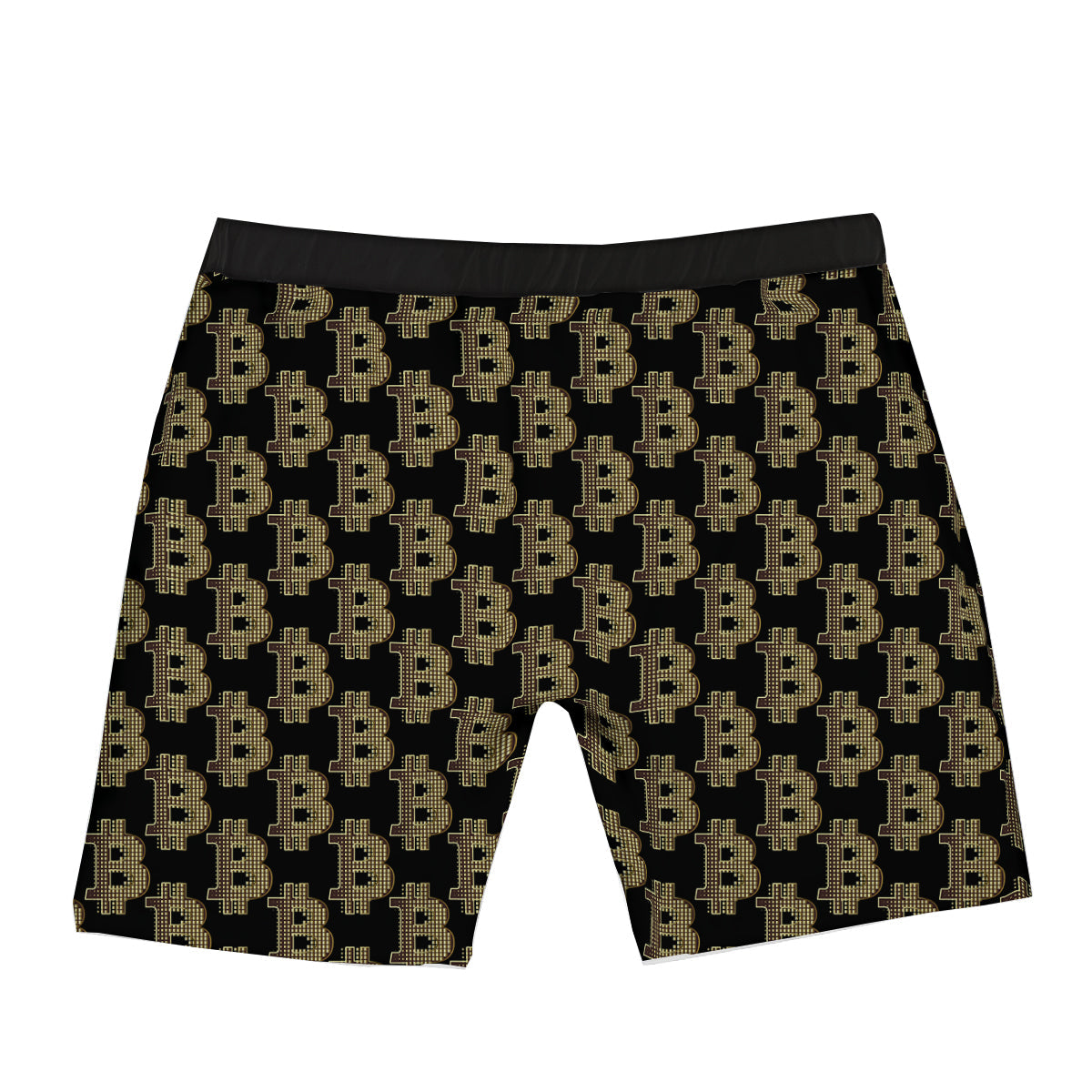 Symbol Bitcoin Print Pattern Boxer Briefs-grizzshop