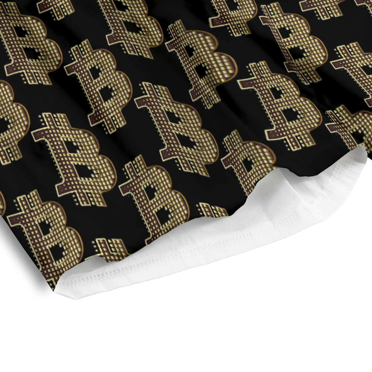 Symbol Bitcoin Print Pattern Men's Athletic Shorts