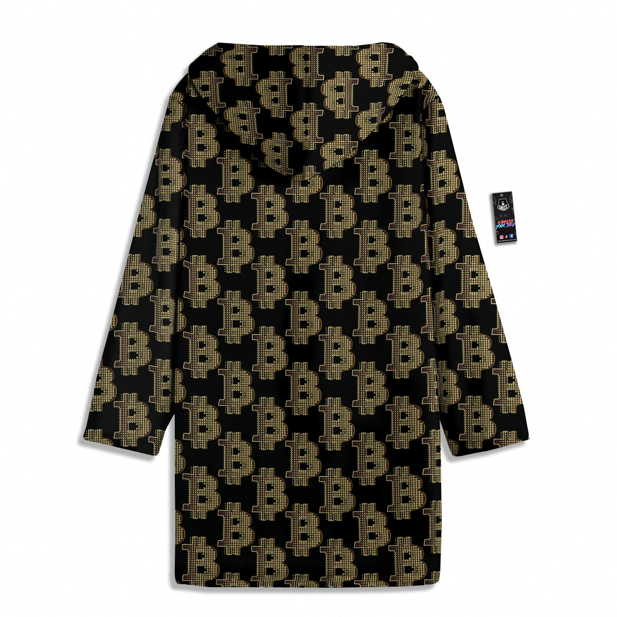 Symbol Bitcoin Print Pattern Men's Windbreaker Jacket-grizzshop