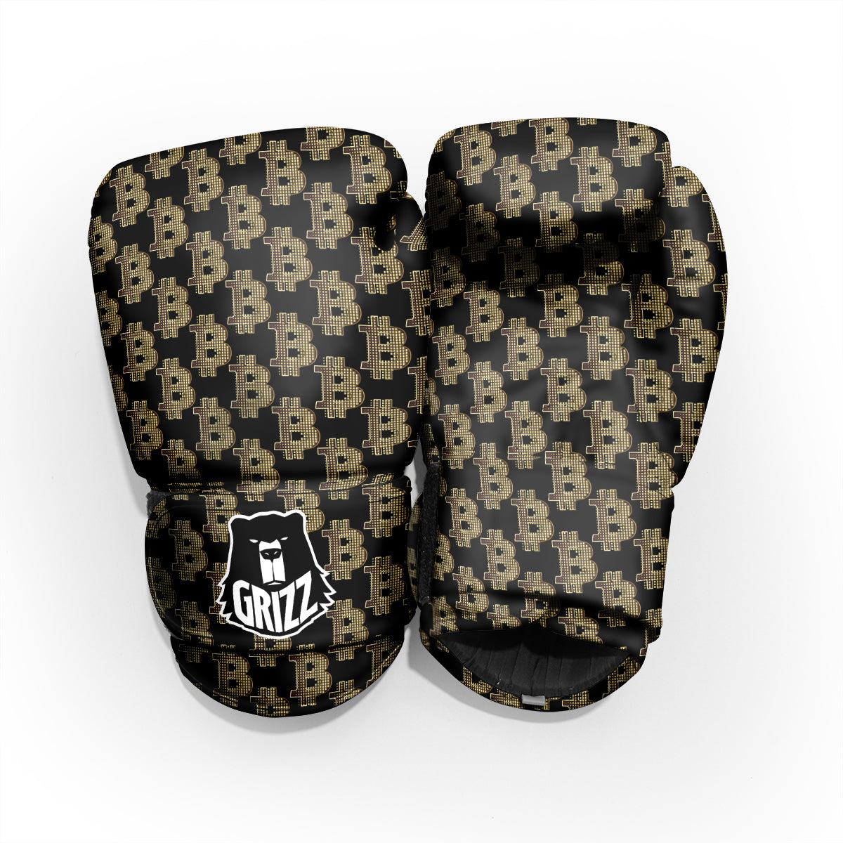 Symbol Bitcoin Print Pattern Pro Boxing Glove
