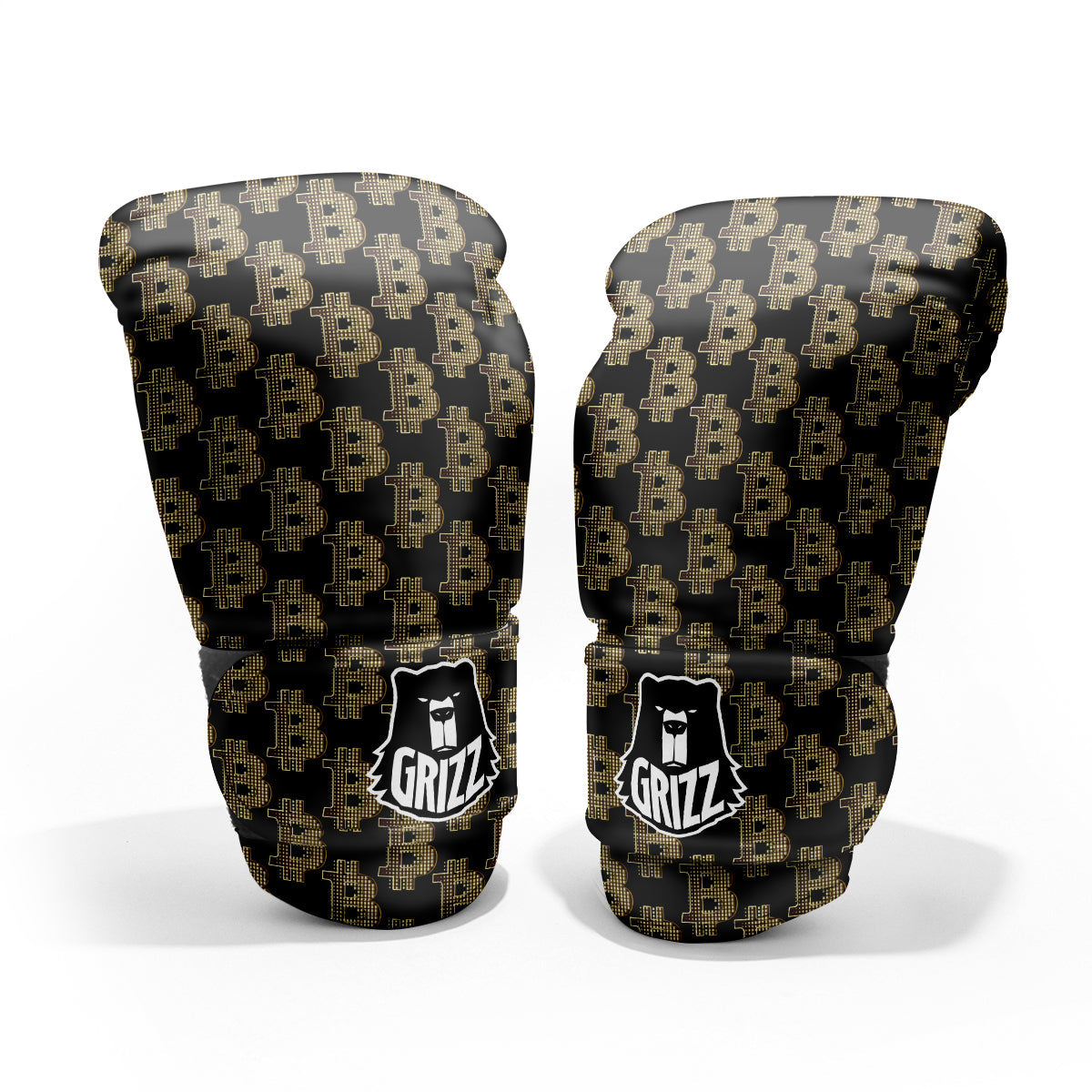 Symbol Bitcoin Print Pattern Pro Boxing Glove