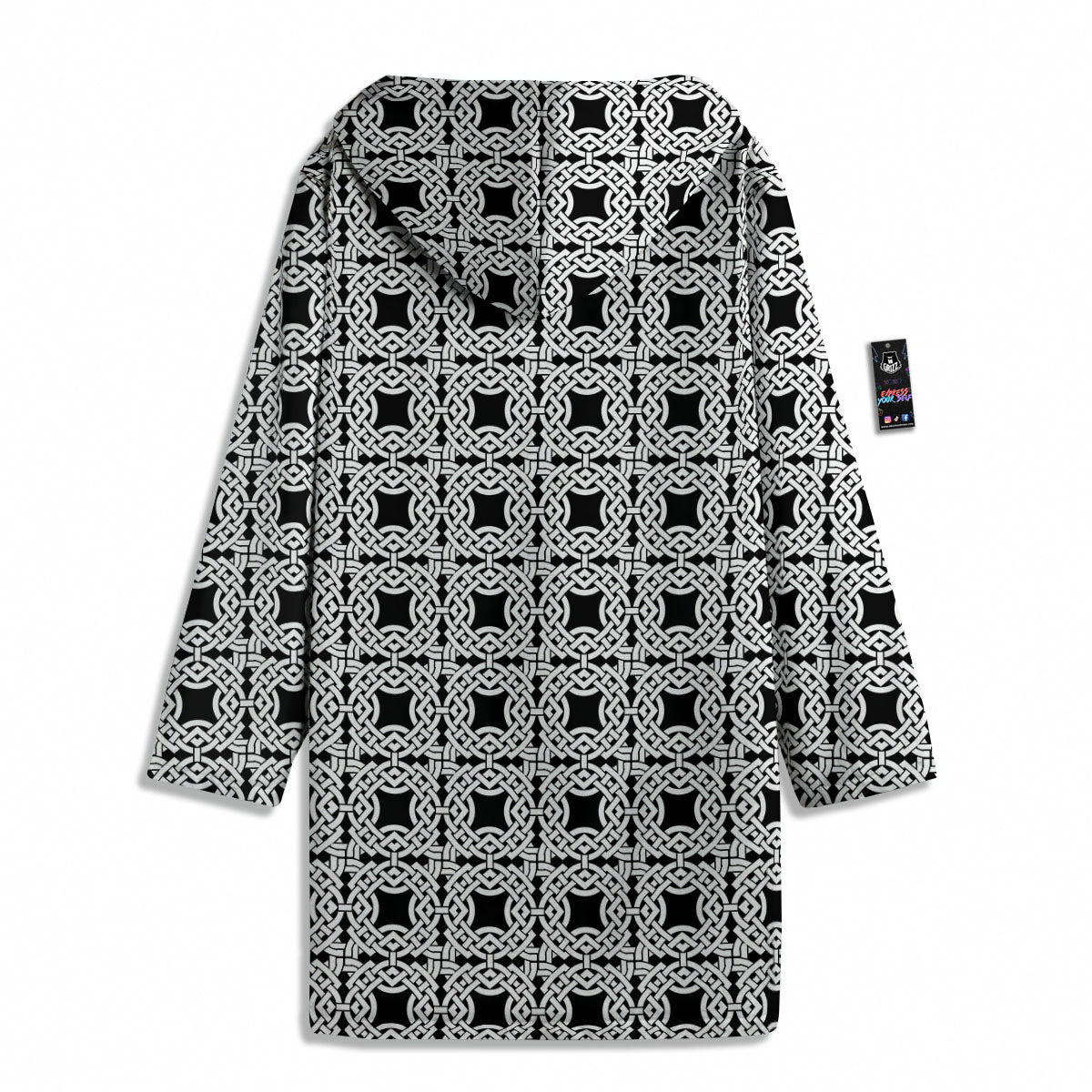 Symbol Black Celtic Print Pattern Men's Windbreaker Jacket-grizzshop