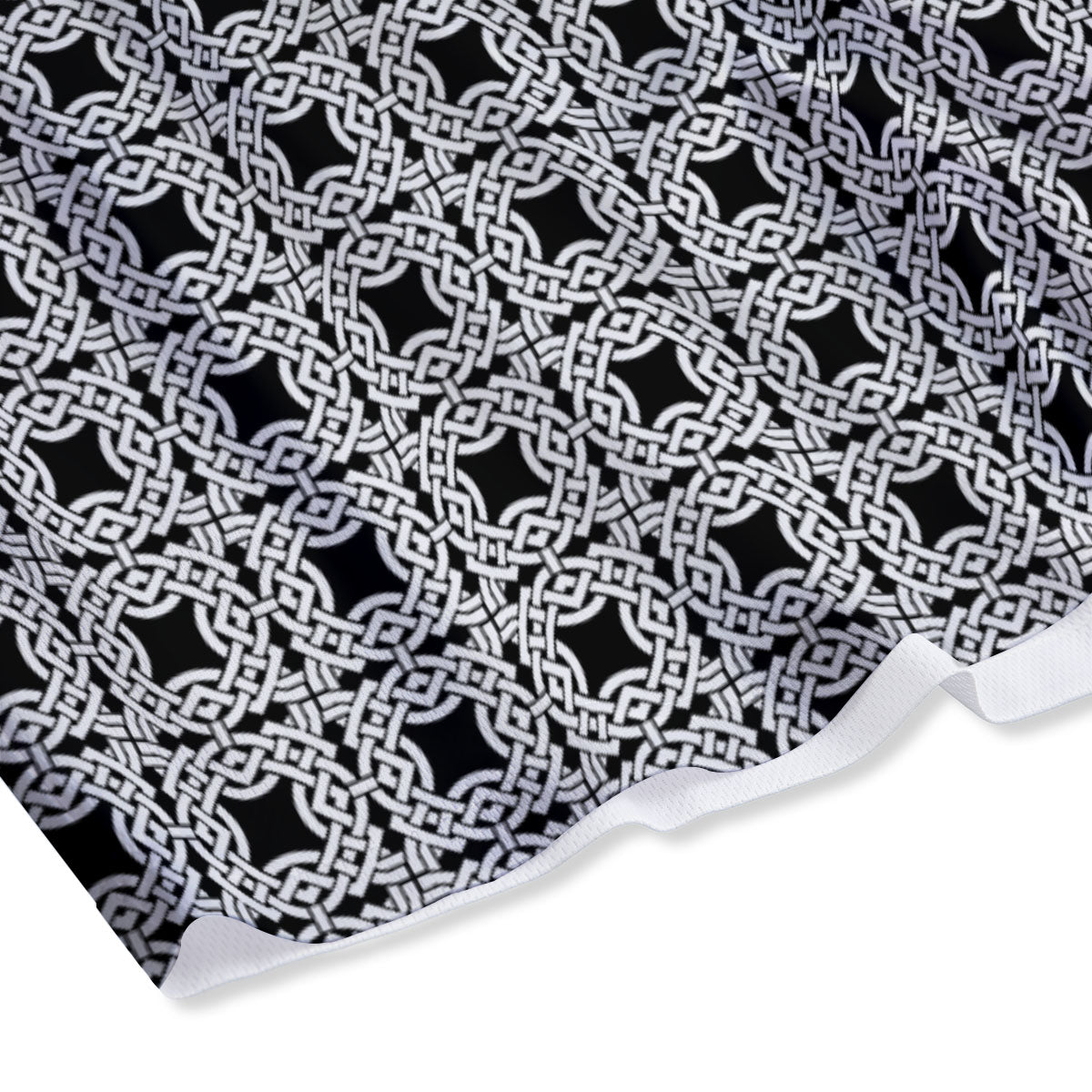 Sun And Moon Geometric Celestial Print Mesh Shorts