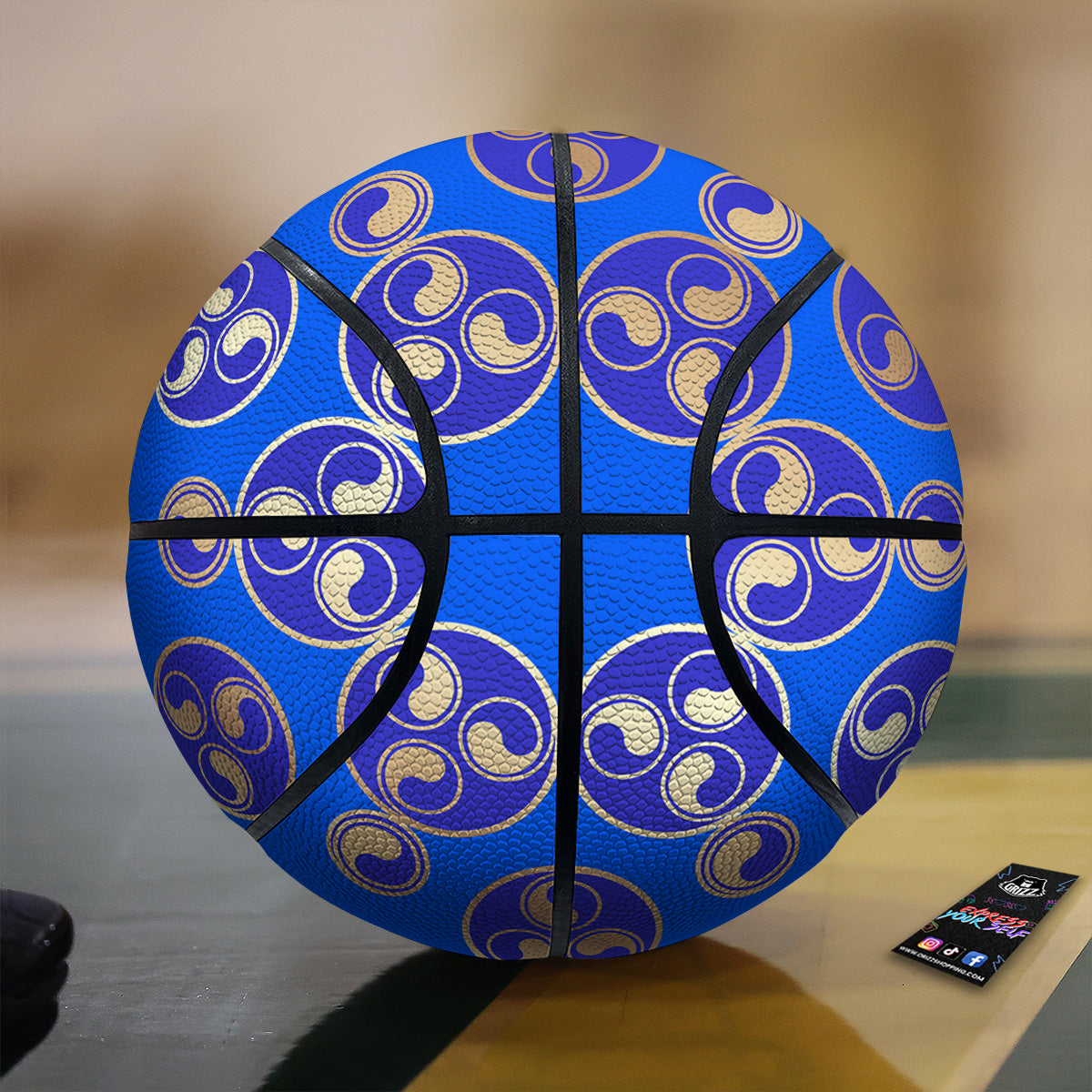 Symbol Blue Celtic Print Basketball-grizzshop