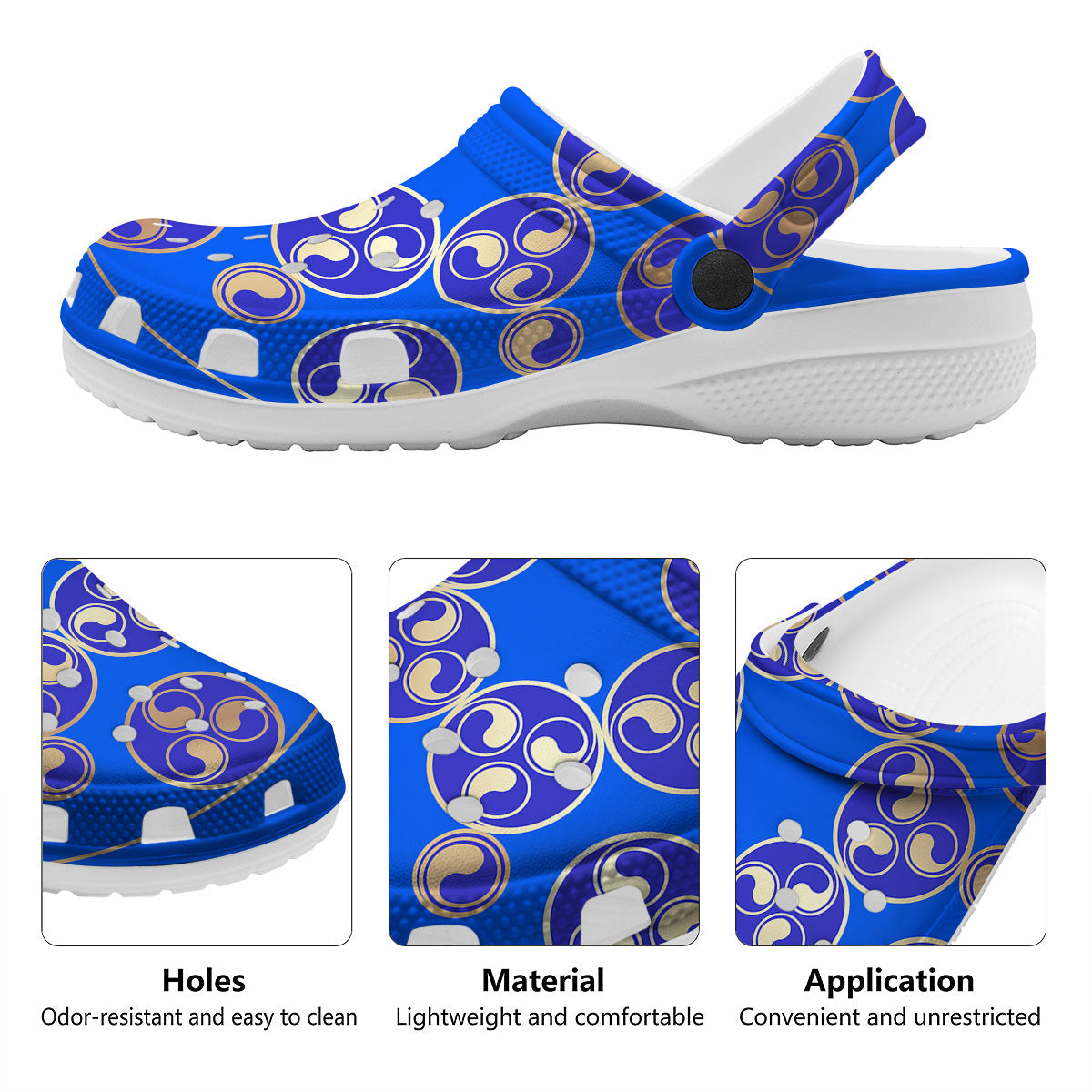 Symbol Blue Celtic Print Clog-grizzshop