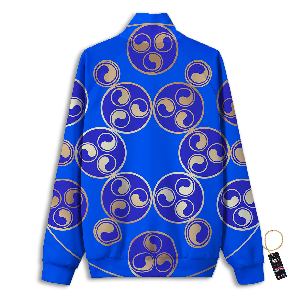 Symbol Blue Celtic Print Track Jacket-grizzshop