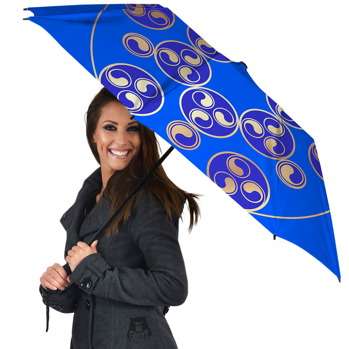 Symbol Blue Celtic Print Umbrella-grizzshop