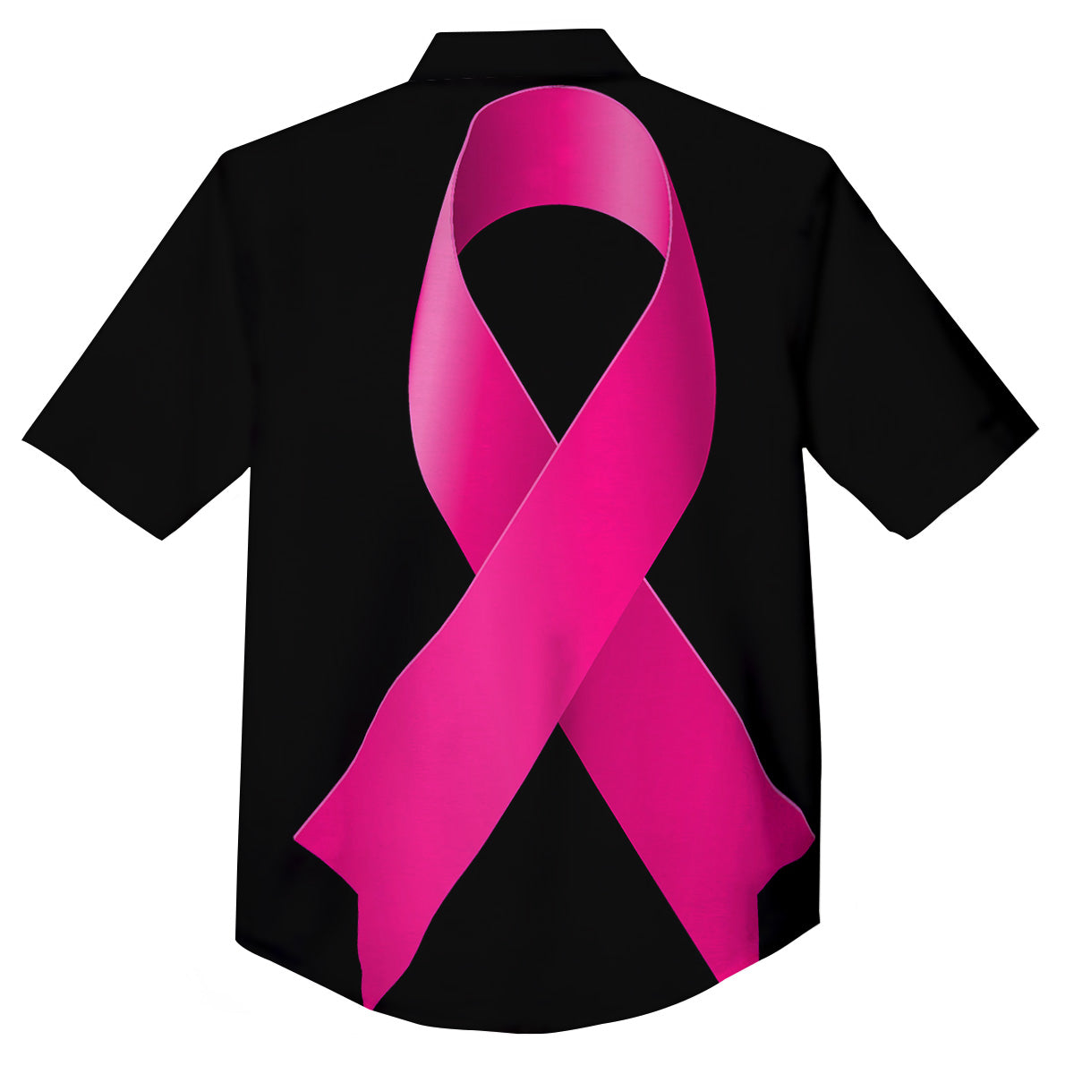Symbol Breast Cancer Awareness Print Button Up Shirt-grizzshop