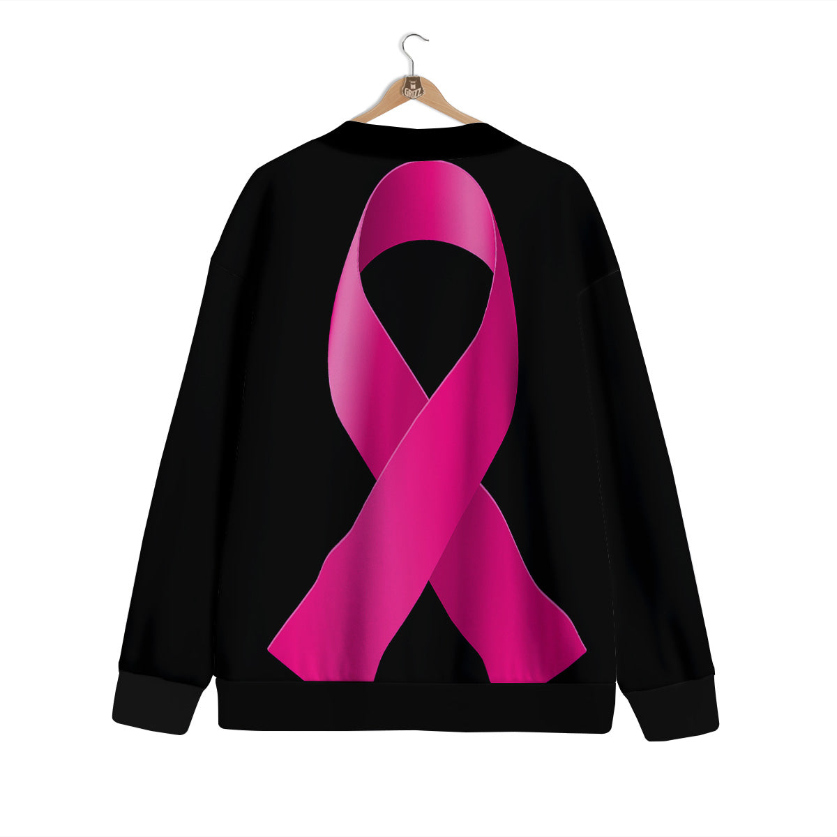 Symbol Breast Cancer Awareness Print Cardigan-grizzshop