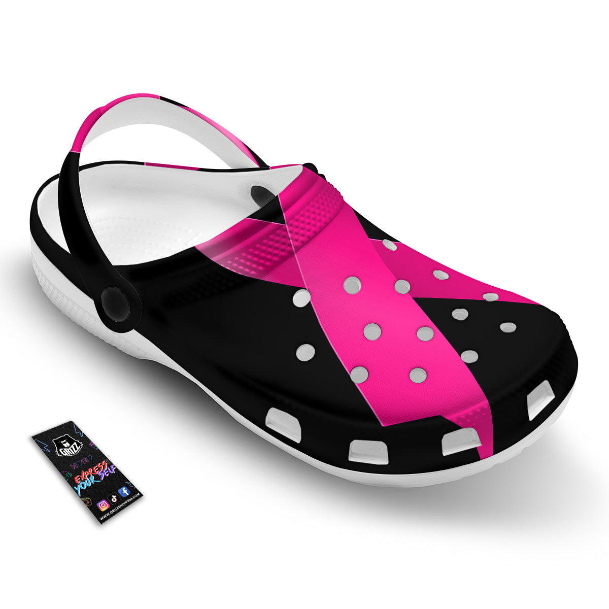 Symbol Breast Cancer Awareness Print Clog-grizzshop