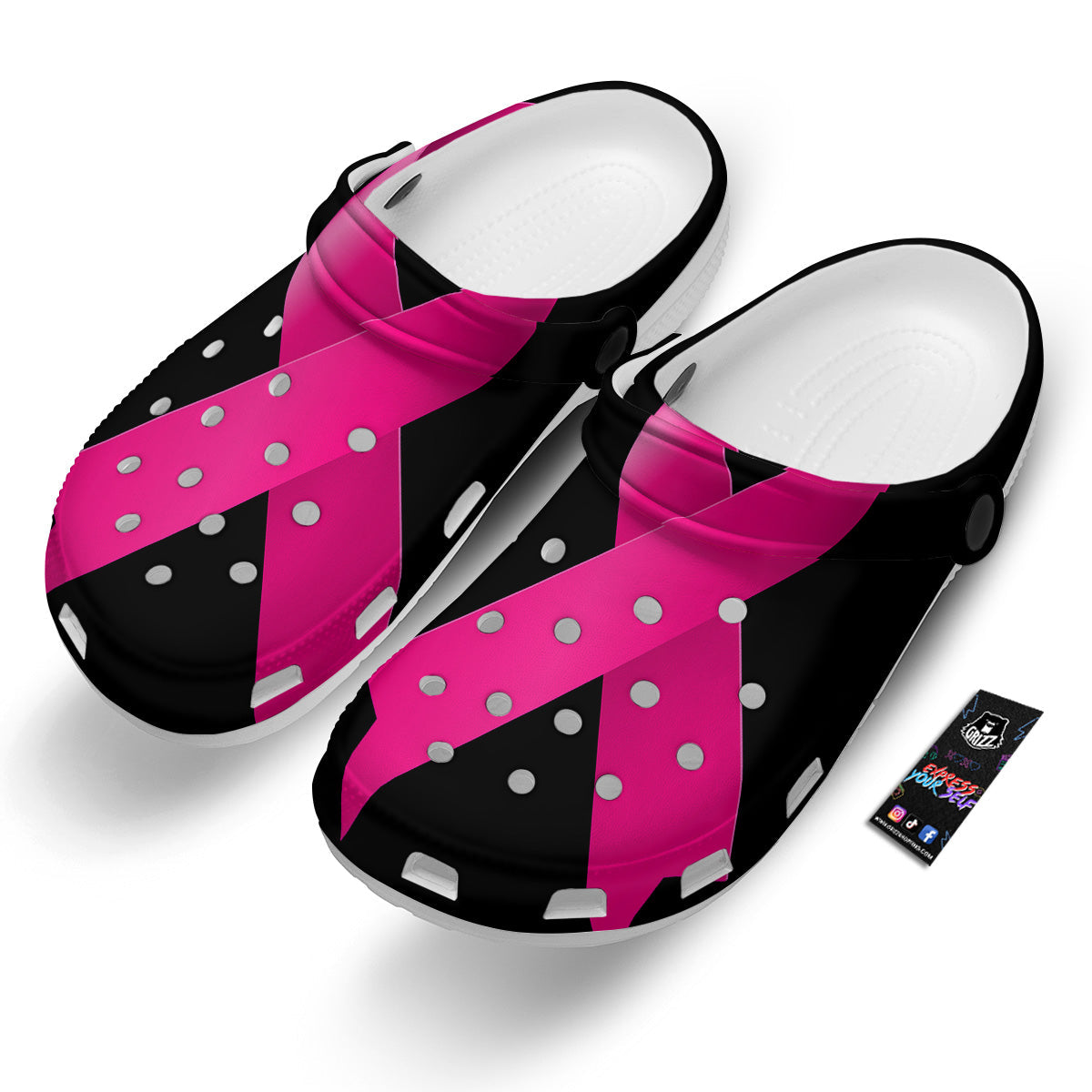 Symbol Breast Cancer Awareness Print Clog-grizzshop